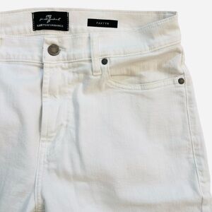 7 For All Mankind Paxtyn Skinny White Jeans